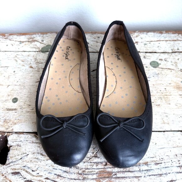 Cat and Jack Girls Flat Black Slip On Shoe Size 13 Unisex - Picture 1 of 8